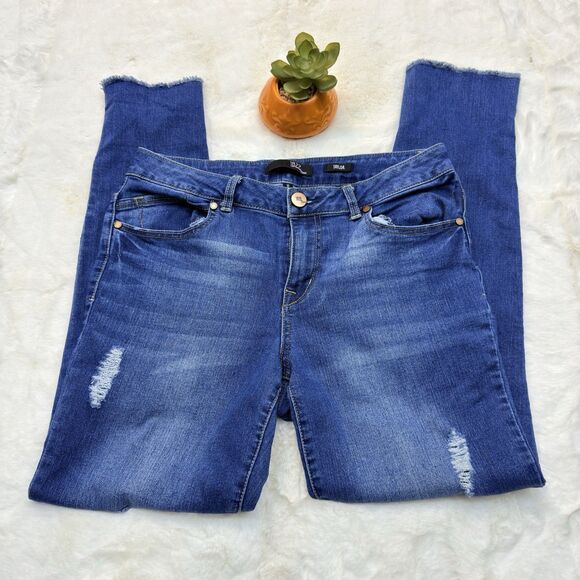 1822 Denim Skinny Ankle Jeans Medium Wash Mid Rise Women's Blue Size 10 - Picture 3 of 16